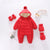 Winter Thickening Newborn Baby Siamese Down Cotton Romper Children's Clothing Baby Hooded Shoes