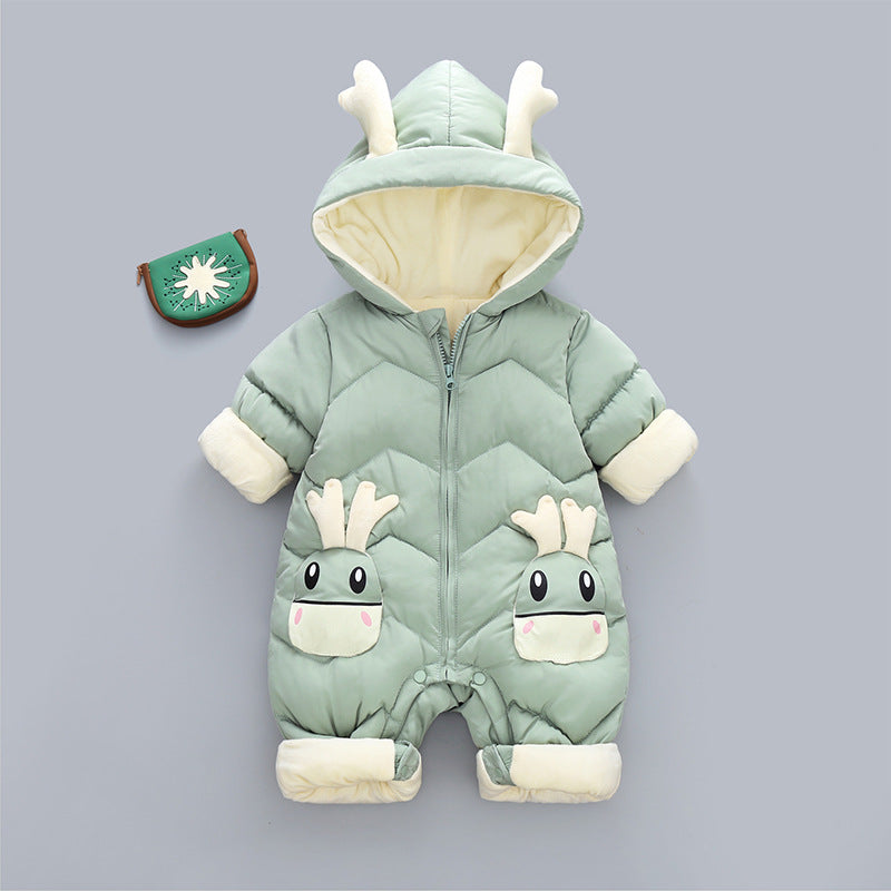 Newborn Baby Clothes Winter Climbing Clothes Baby Romper Boys And Girls One-Piece Suit Outer Wear