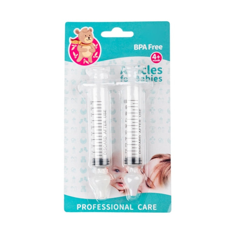New 2Pcs Needle Tube Nasal Aspirator Baby Care