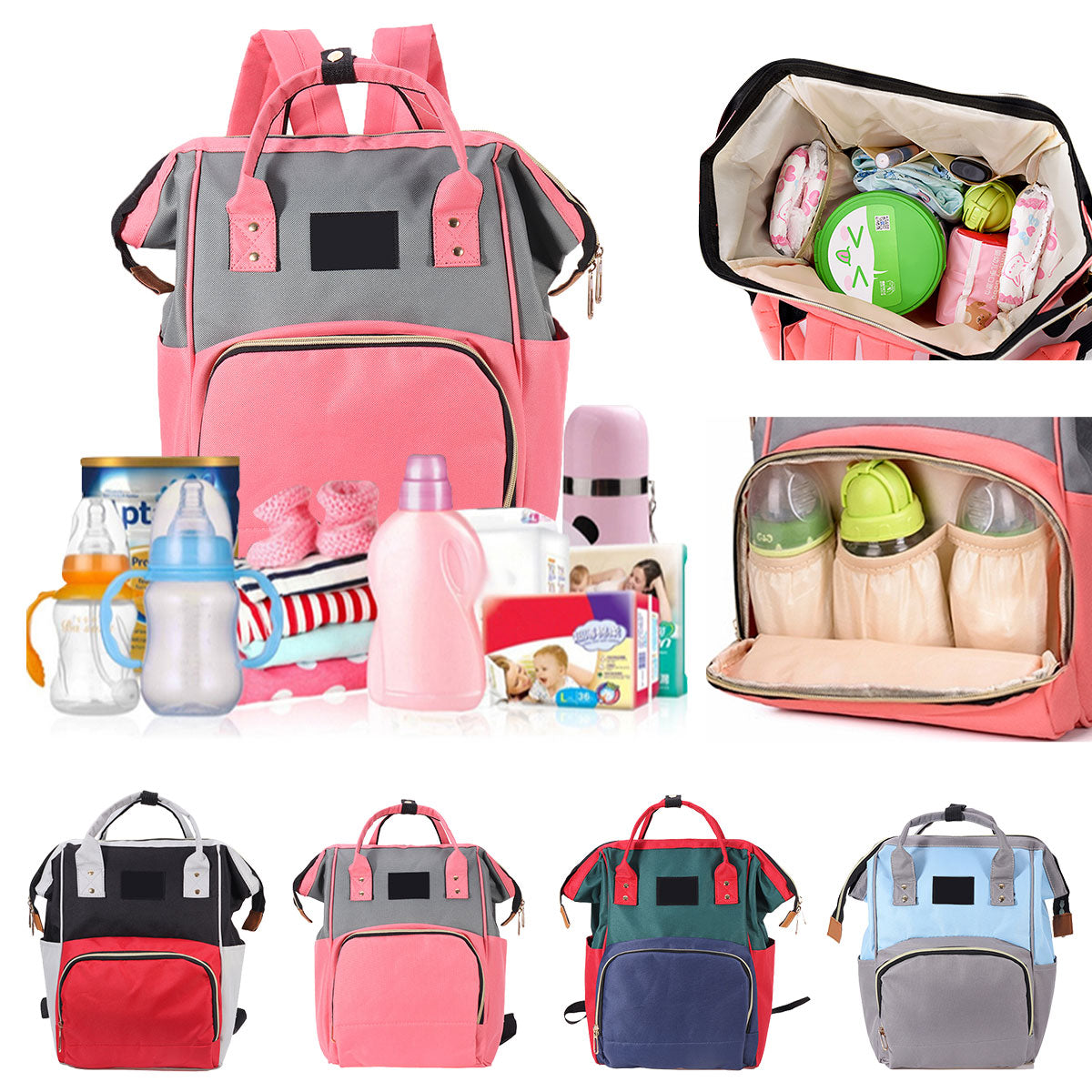 Fashion Baby Diaper Bags Large Capacity Nappy Bag