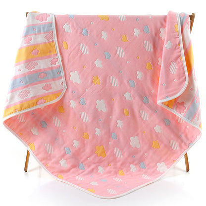 Parent-child Baby Summer Bedding Sofa Quilt 100% Cotton Baby Blanket Child Quilt 6 Layers Muslin Swaddle for Newborns