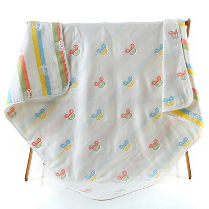 Parent-child Baby Summer Bedding Sofa Quilt 100% Cotton Baby Blanket Child Quilt 6 Layers Muslin Swaddle for Newborns