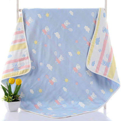 Parent-child Baby Summer Bedding Sofa Quilt 100% Cotton Baby Blanket Child Quilt 6 Layers Muslin Swaddle for Newborns