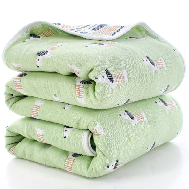 Parent-child Baby Summer Bedding Sofa Quilt 100% Cotton Baby Blanket Child Quilt 6 Layers Muslin Swaddle for Newborns