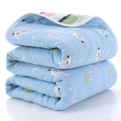 Parent-child Baby Summer Bedding Sofa Quilt 100% Cotton Baby Blanket Child Quilt 6 Layers Muslin Swaddle for Newborns