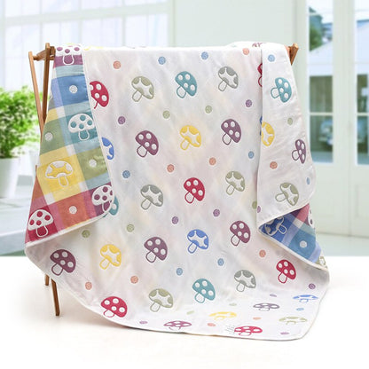 Parent-child Baby Summer Bedding Sofa Quilt 100% Cotton Baby Blanket Child Quilt 6 Layers Muslin Swaddle for Newborns