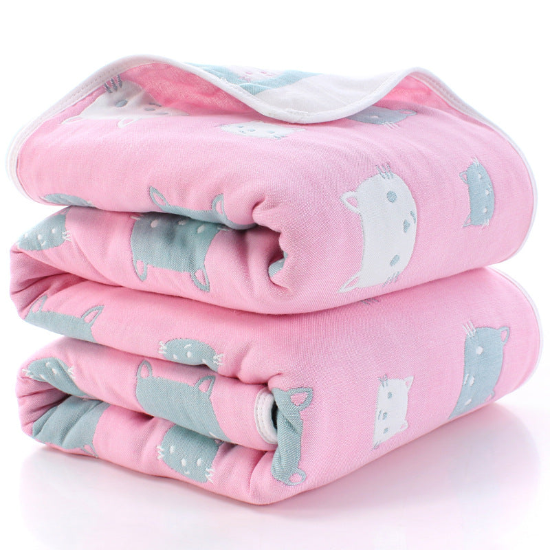 Parent-child Baby Summer Bedding Sofa Quilt 100% Cotton Baby Blanket Child Quilt 6 Layers Muslin Swaddle for Newborns