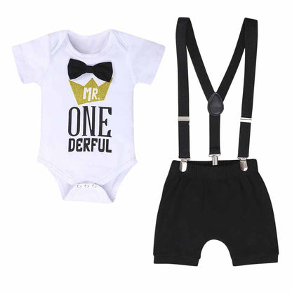 New Born Baby Summer Gentleman Rompers