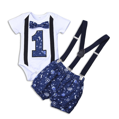 New Born Baby Summer Gentleman Rompers