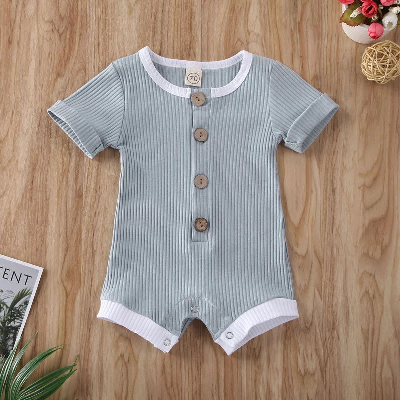 Short Sleeve Cotton Jumpsuit