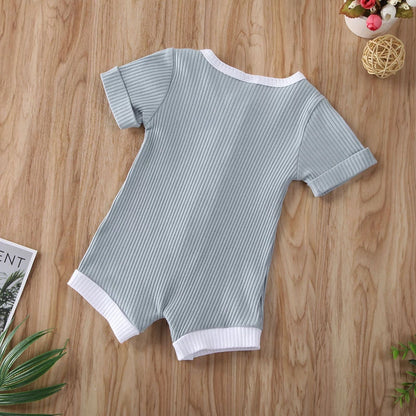 Short Sleeve Cotton Jumpsuit