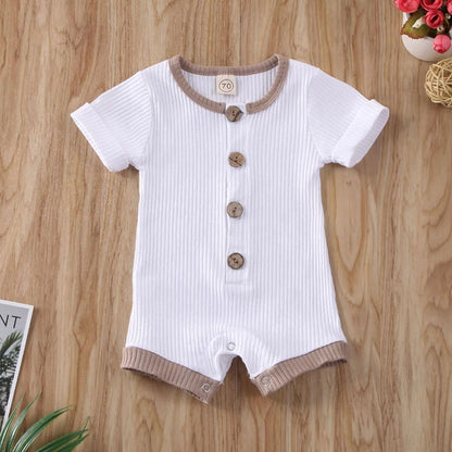 Short Sleeve Cotton Jumpsuit