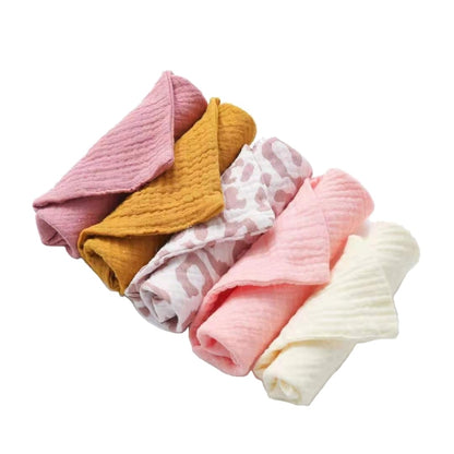 5 Pcs Towel Baby Facecloth Baby Bath Towel